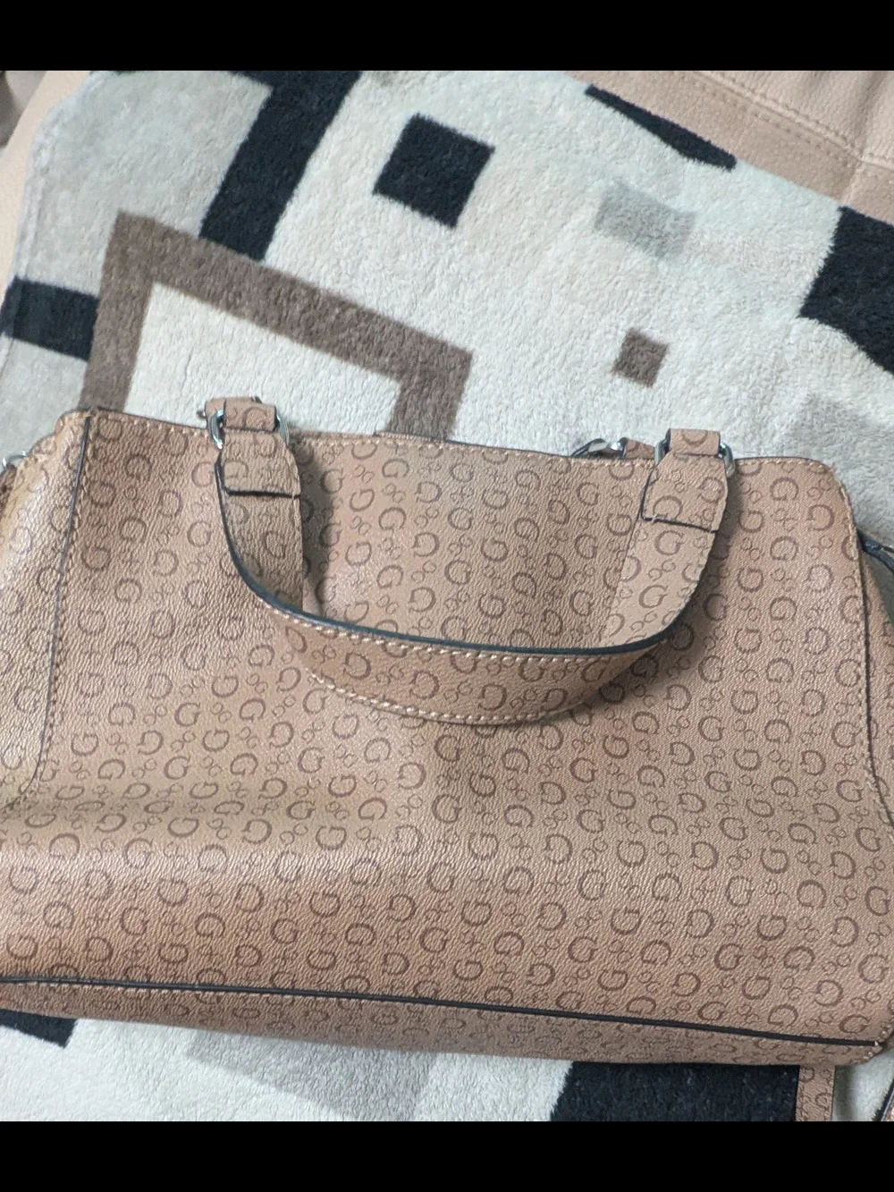 Guess tan satchel